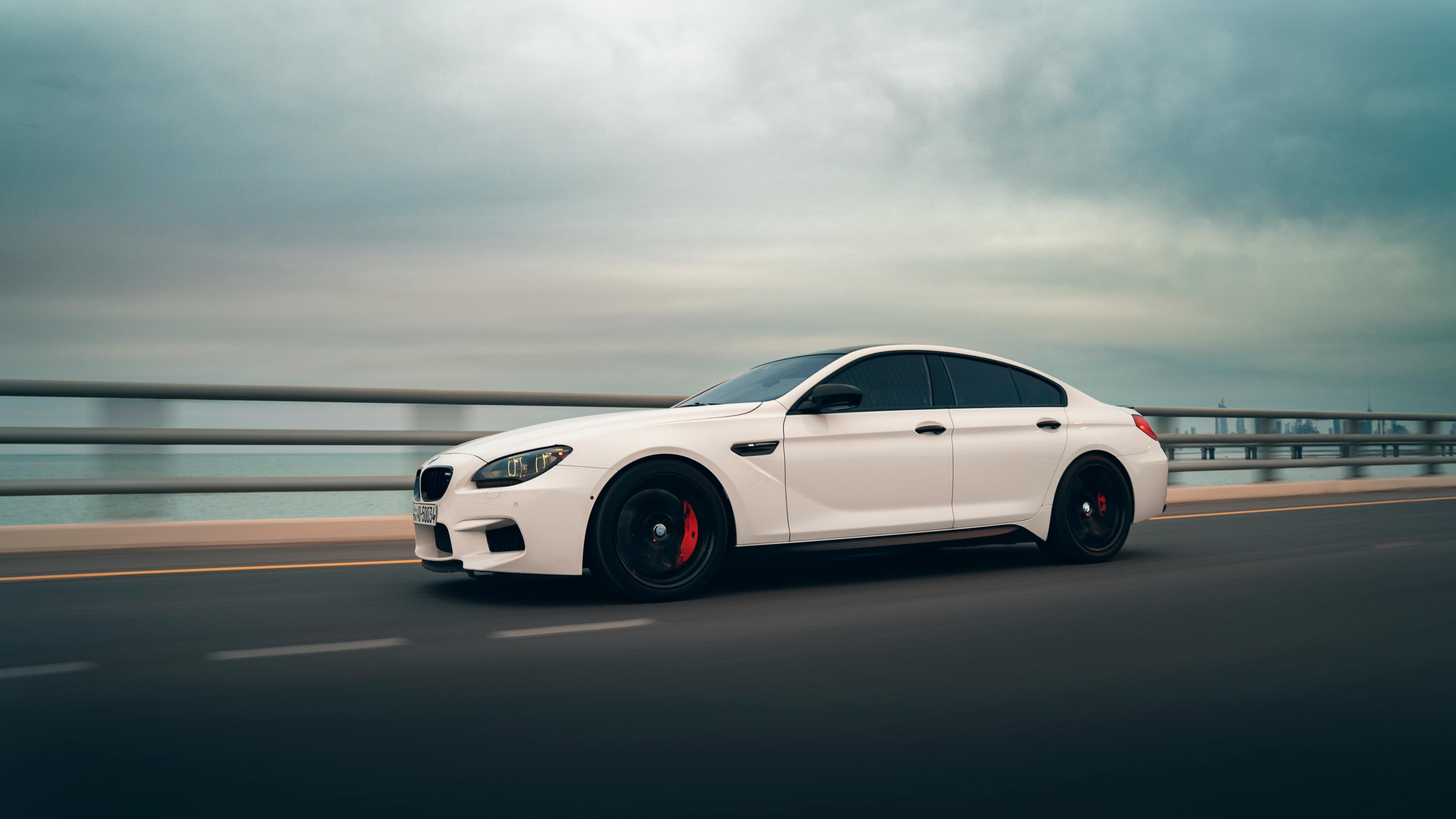 Luxury car in mountains